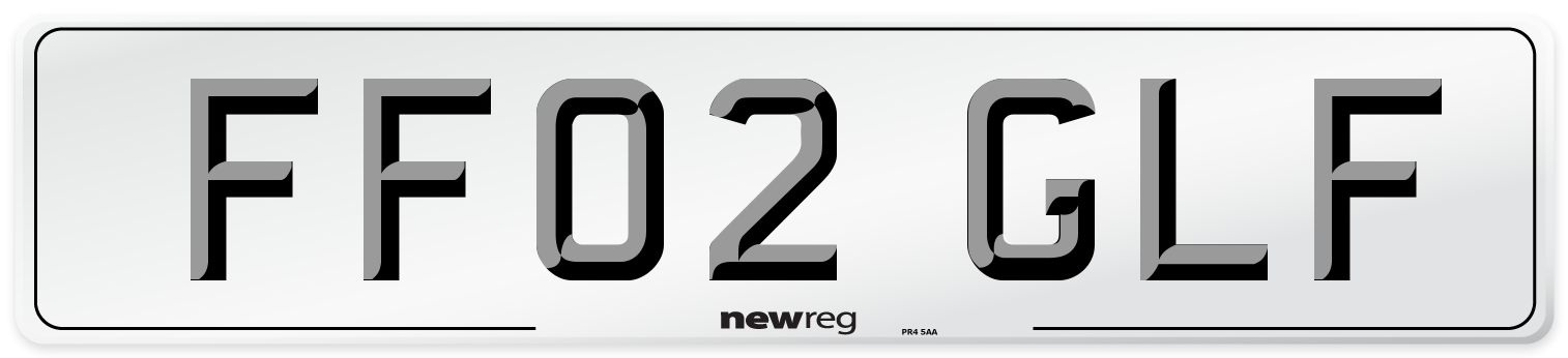 FF02 GLF Number Plate from New Reg